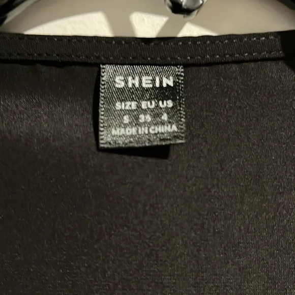 Shein black semi sheer top. Size small. - Picture 4 of 5